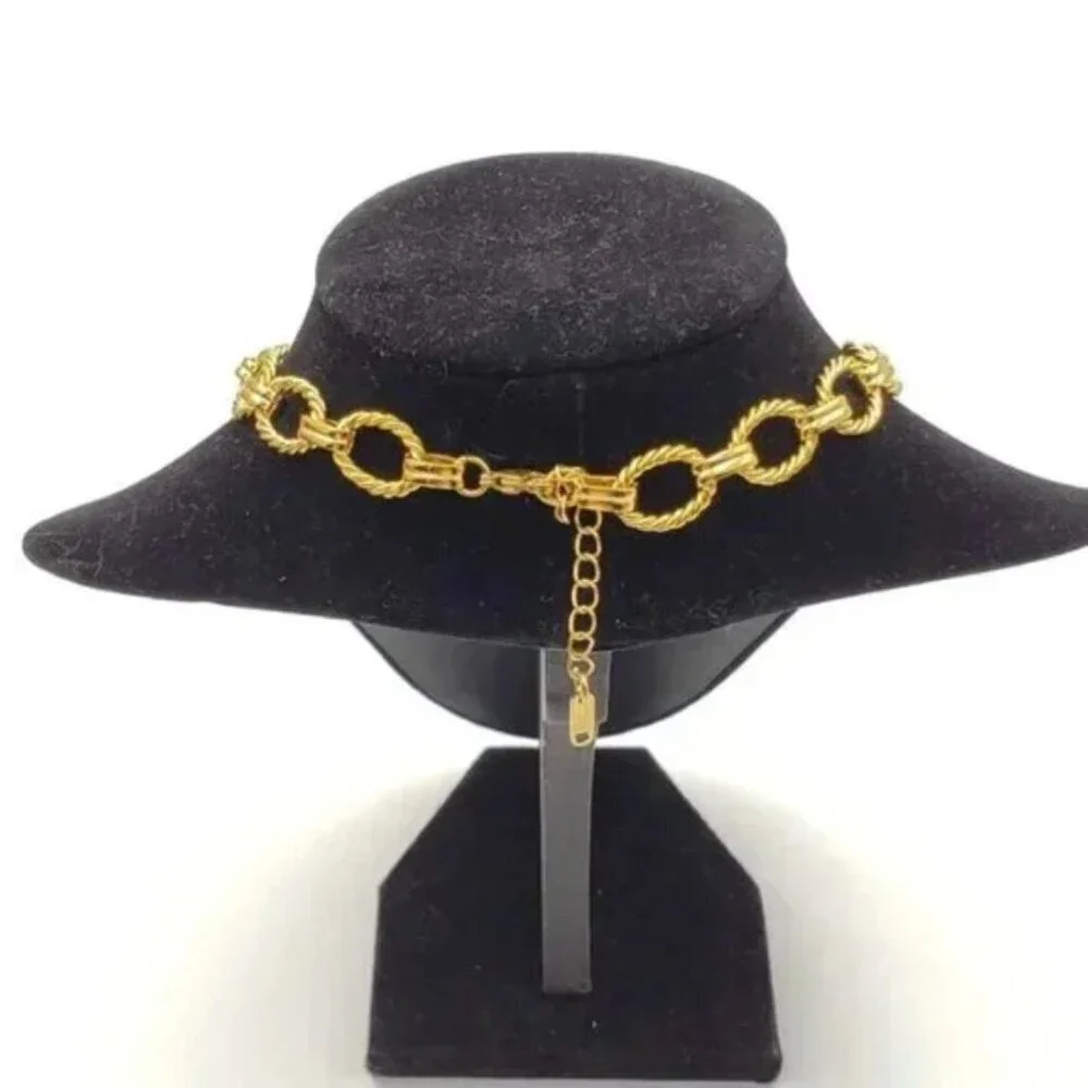 100% Auth Louis Vuitton Lock & Key with Gold Plated Gold Chain Necklace